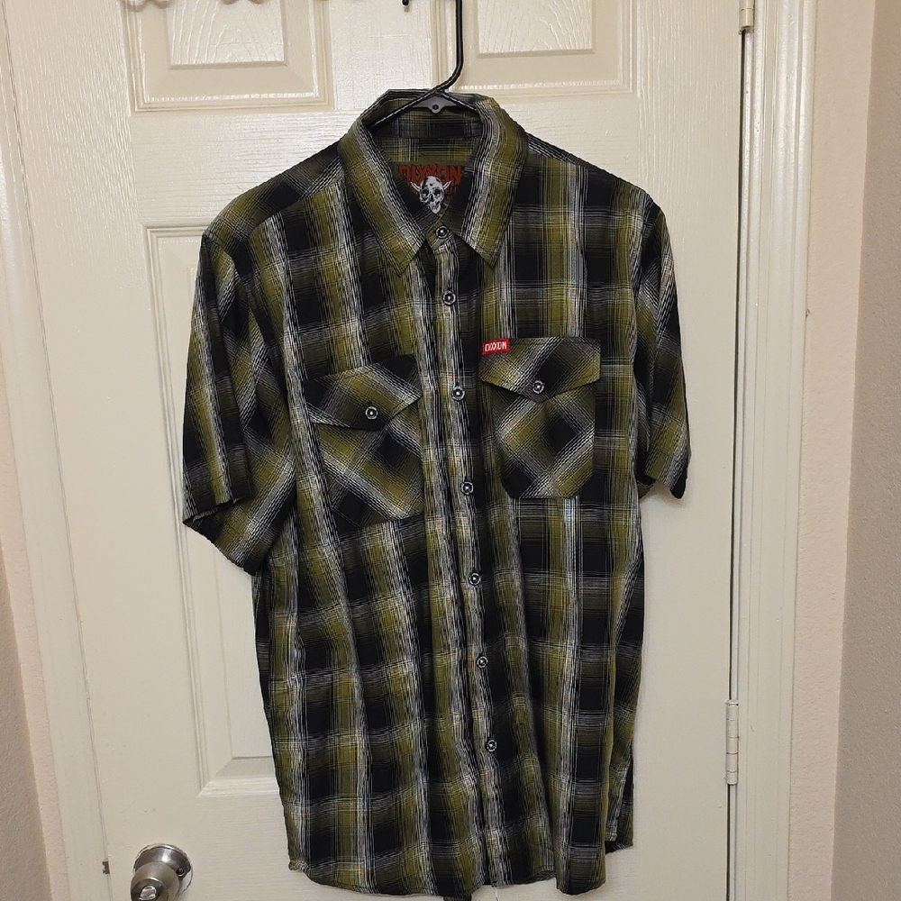 DIXXON Foxtrot Flannel Shirt - Black, Green, White